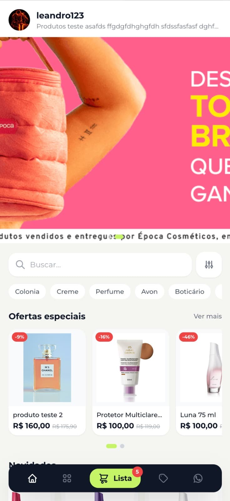 Vitrine da VitriinePro em uso com produtos organizados